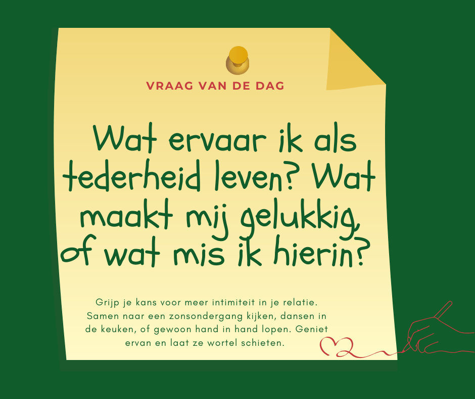 Grijp je kans om meer intimiteit in je relatie beleven. Geniet ervan en koester die momenten